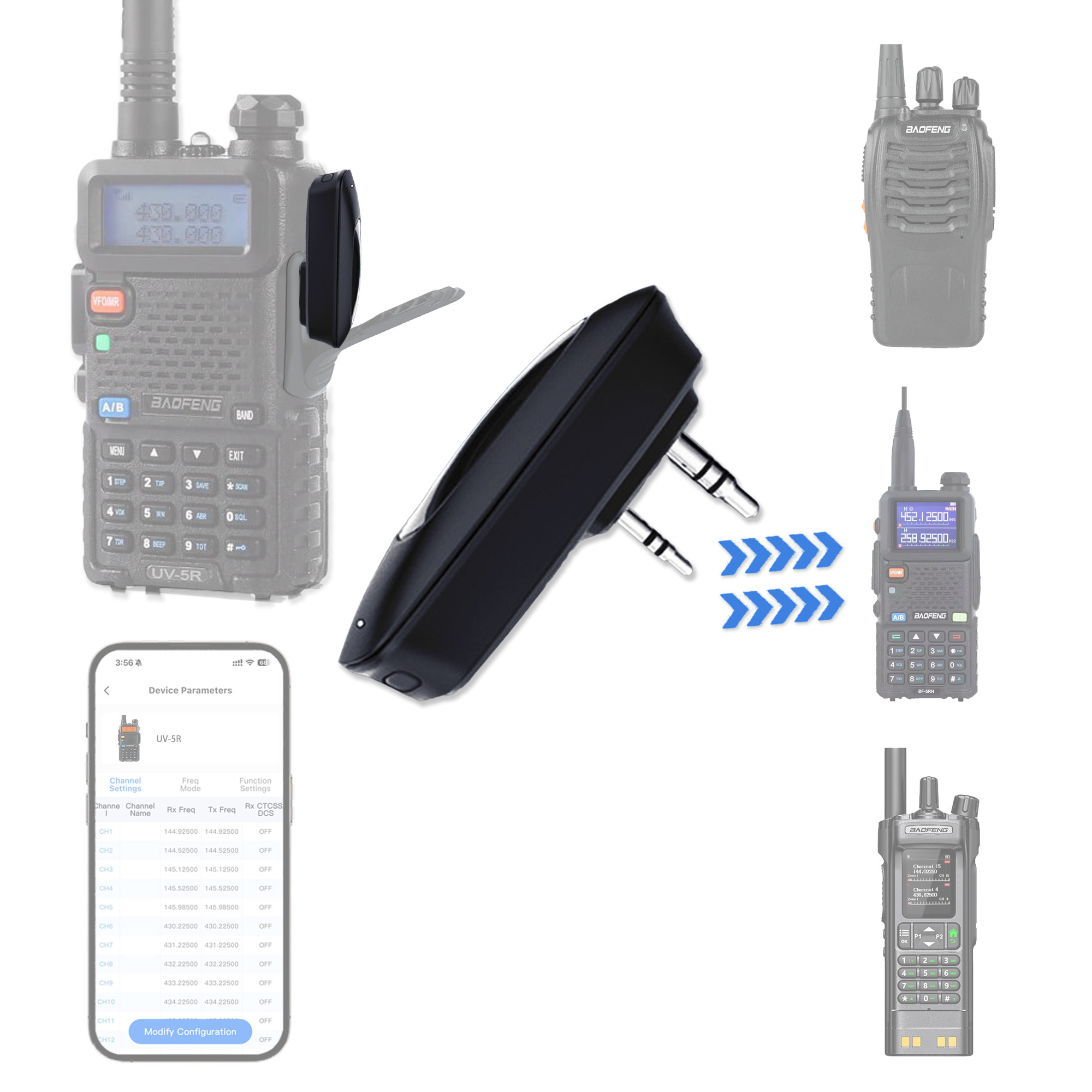 Controller Adapter Usb - Bluetooth Walkie Talkie Programmer BT-1AD |