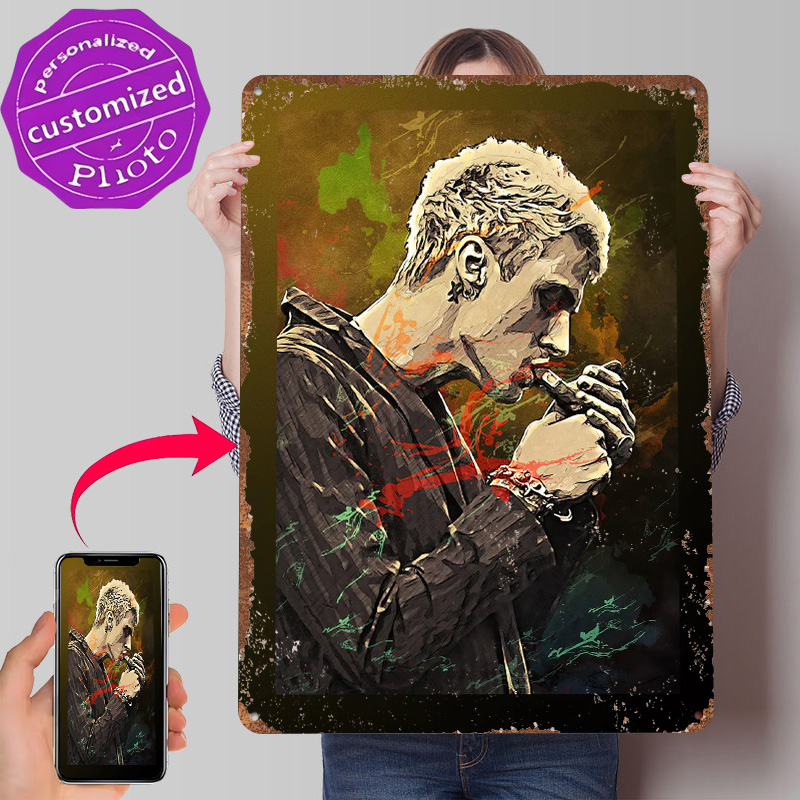 Retro Gaming Gun - Machine Gun Kelly Tin Poster Customized