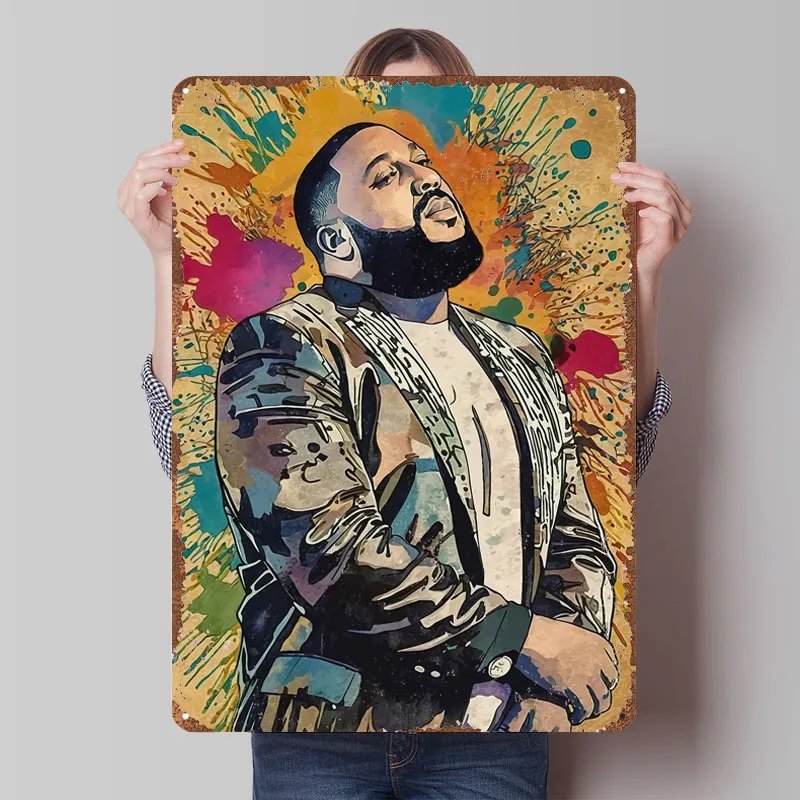 Retro Gaming At - DJ Khaled Poster Rock Singer Metal