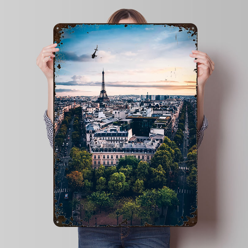 Retro Gaming Paris - Paris Poster Customized Vintage Metal Signs