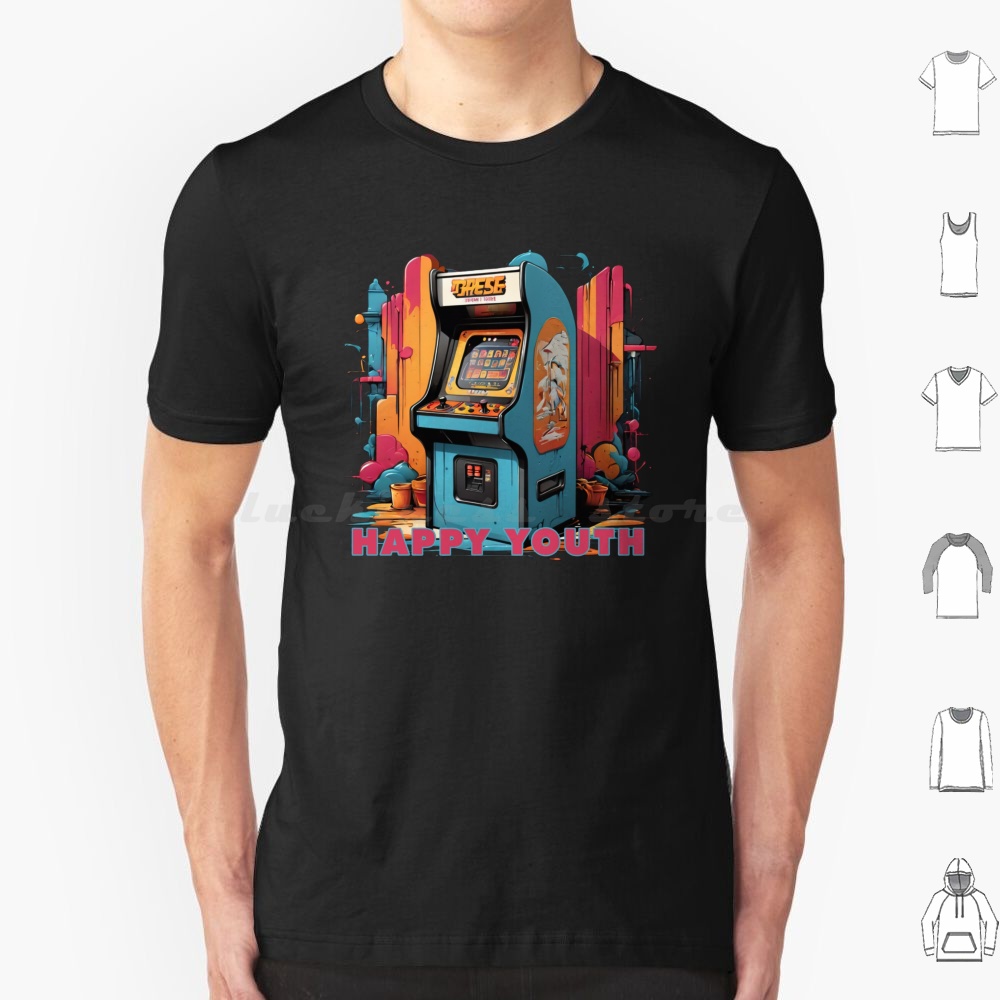 Retro Gaming Games - Happy Youth-Arcade T Shirt Men Women