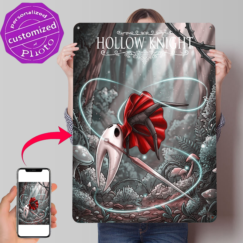 Retro Gaming At - Hollow Knight Hornet Artwork Metal Poster
