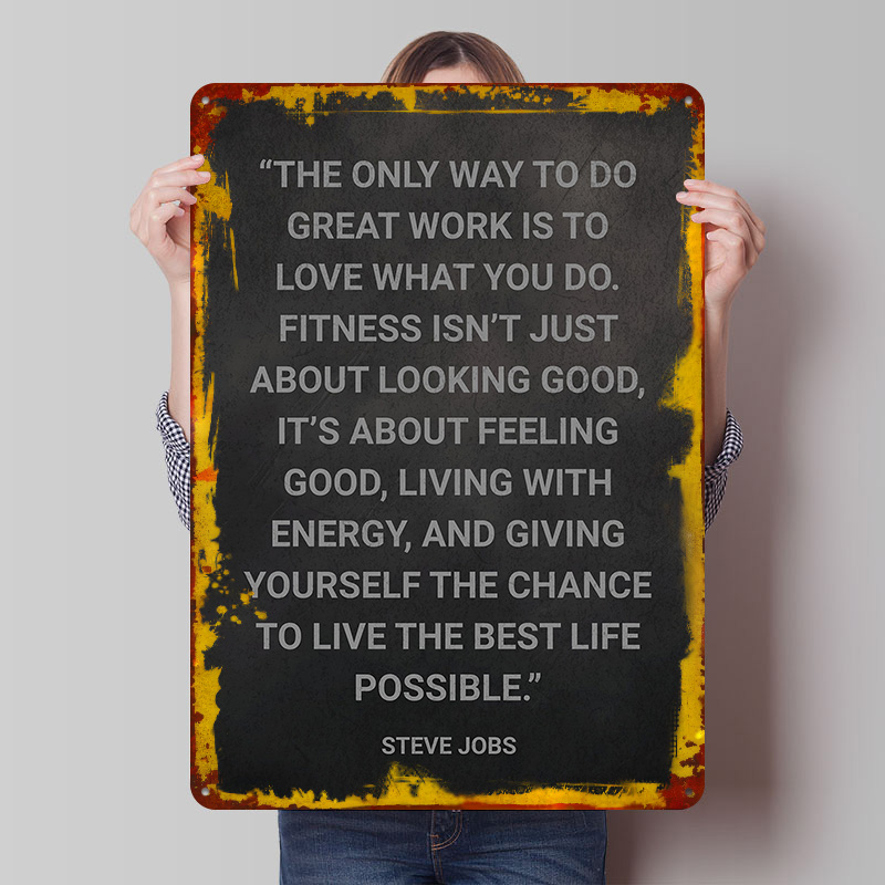 Retro Gaming At - Steve Jobs Fitness Quote Metal Poster