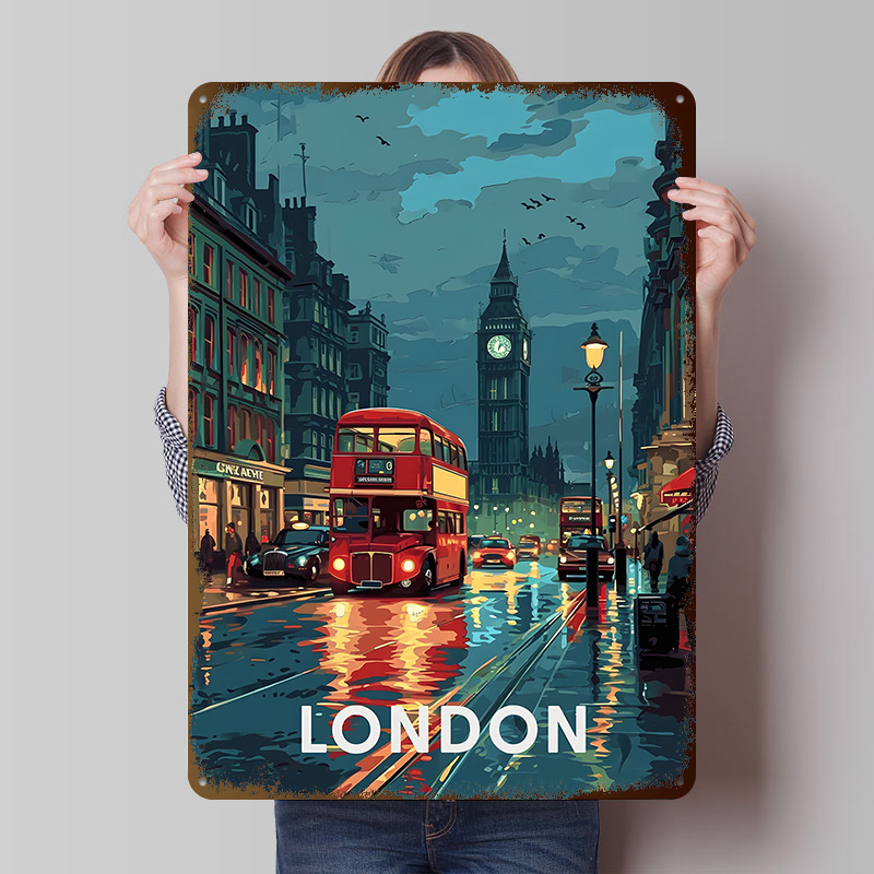 Retro Gaming London - London Big Ben Tinplate Poster Custom