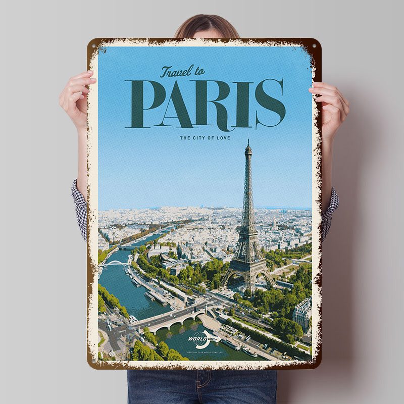 Retro Gaming Paris - Travel to Paris Printed Poster Customized