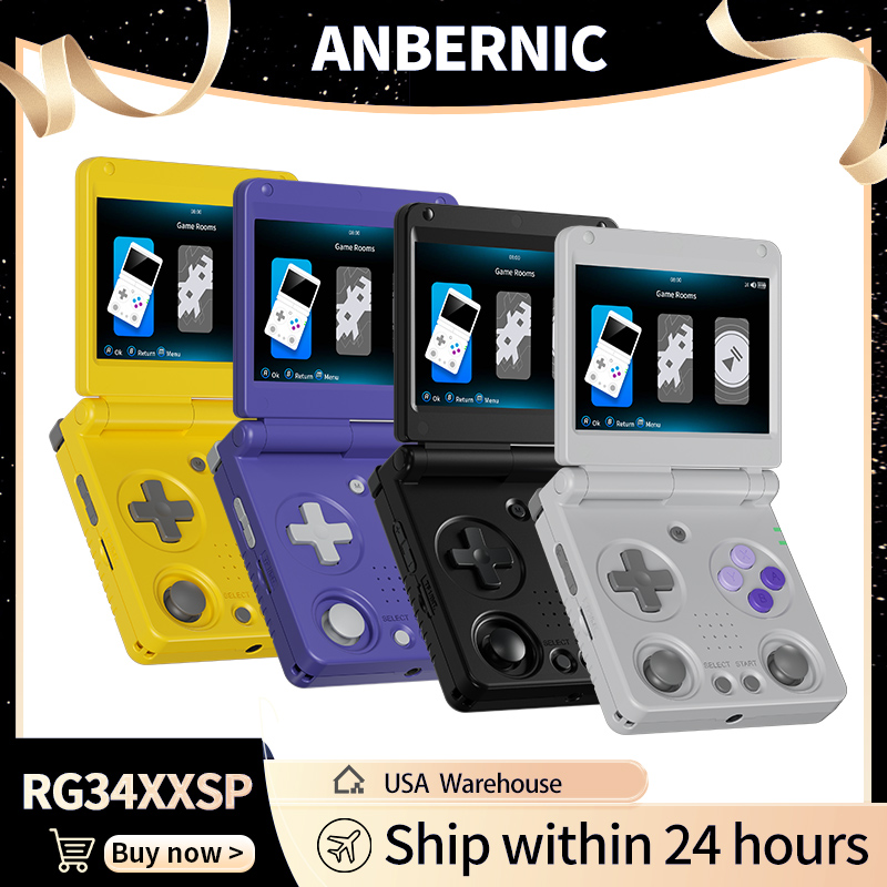 Retro Gaming Realm - Anbernic RG34XXSP Retro Flip Handheld Game