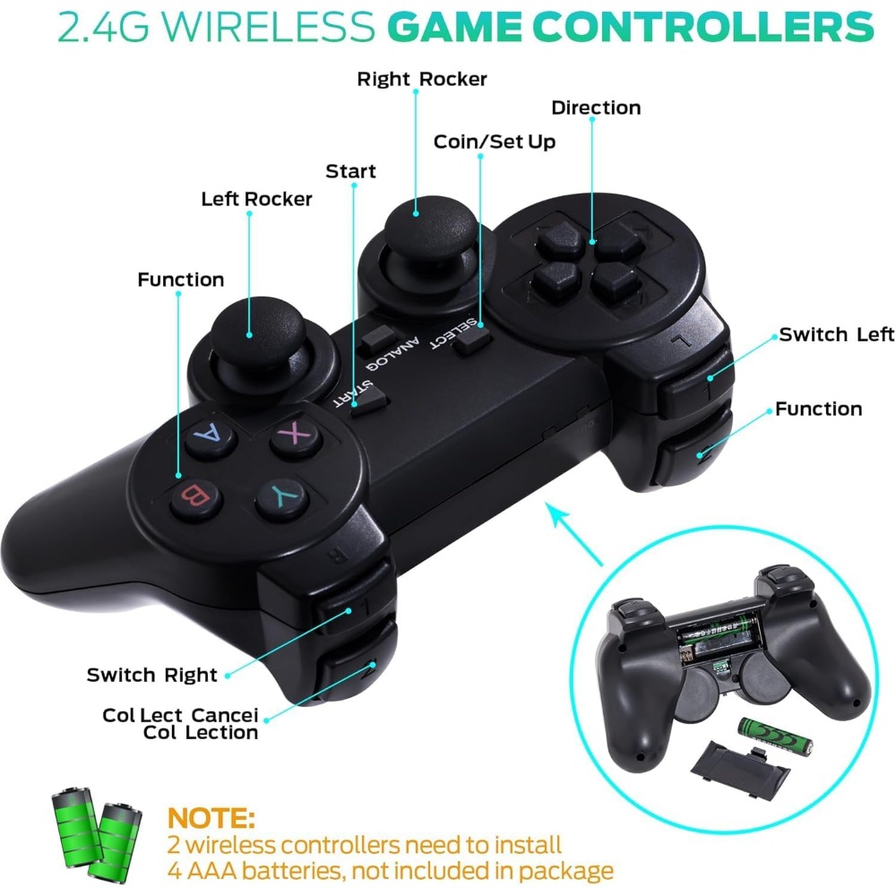 Retro Gaming Console with 2520 - Retro Gaming Xbox Controller ulasan dan harga