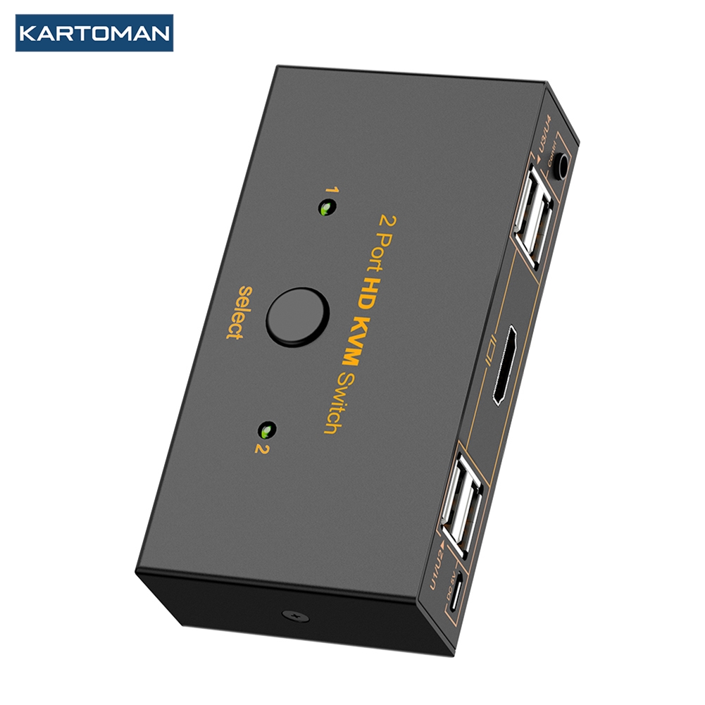 KVM switch USB 2.0 HDMI-compat - Controller Adapter Usb ulasan dan harga