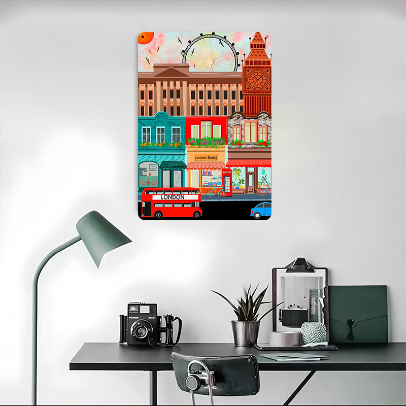 London Travel Tinplate Poster  - Retro Gaming London ulasan dan harga