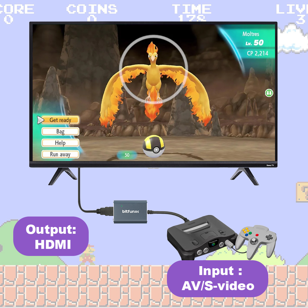 Bitfunx 720P Svideo / AV To HD - Retro Gaming Box ulasan dan harga