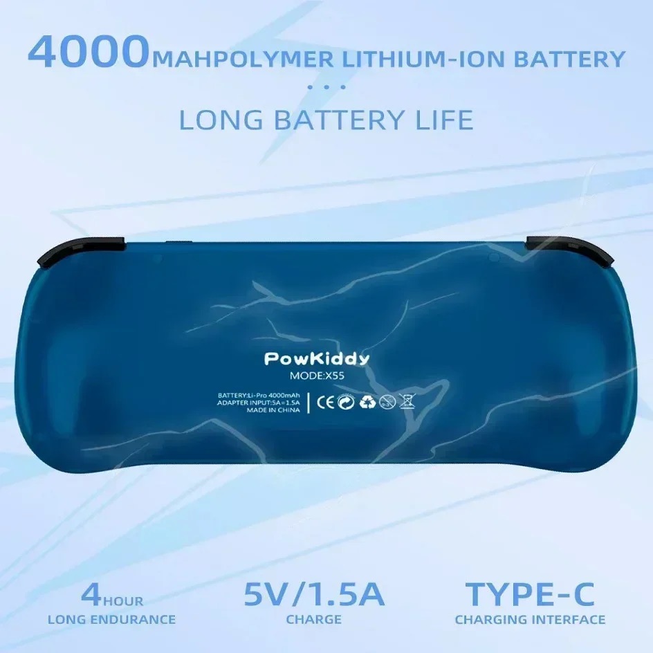 POWKIDDY X55 Handheld Game Con - Retro Gaming Linux ulasan dan harga