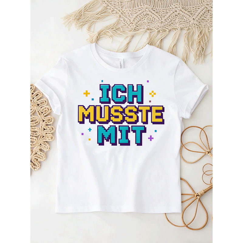 Ich Musste Mit German Meme T-S - Retro Gaming Fonts ulasan dan harga