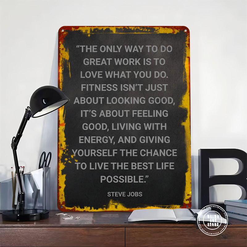 Steve Jobs Fitness Quote Metal - Retro Gaming At ulasan dan harga