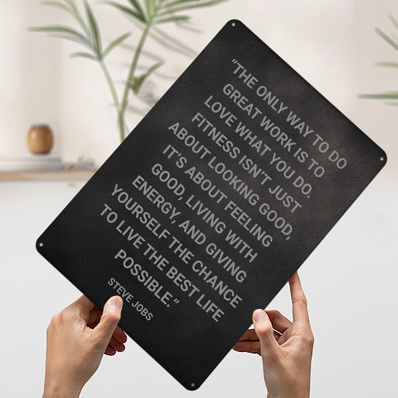 Steve Jobs Fitness Quote Metal - Retro Gaming At ulasan dan harga
