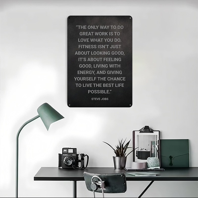 Steve Jobs Fitness Quote Metal - Retro Gaming At ulasan dan harga