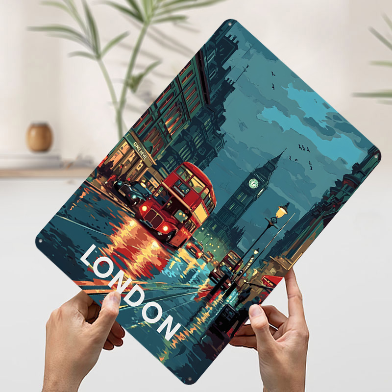 London Big Ben Tinplate Poster - Retro Gaming London ulasan dan harga