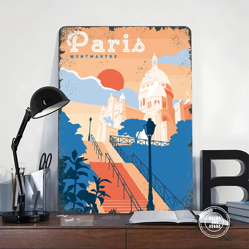 Paris Montmartre Travel Printe - Retro Gaming Paris ulasan dan harga