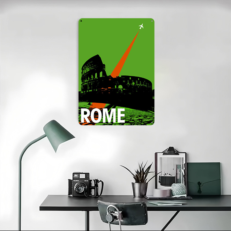 Rome Travel Metal Poster Custo - Retro Gaming At ulasan dan harga