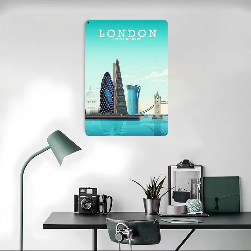 London Travel Metal Poster Cus - Retro Gaming London ulasan dan harga