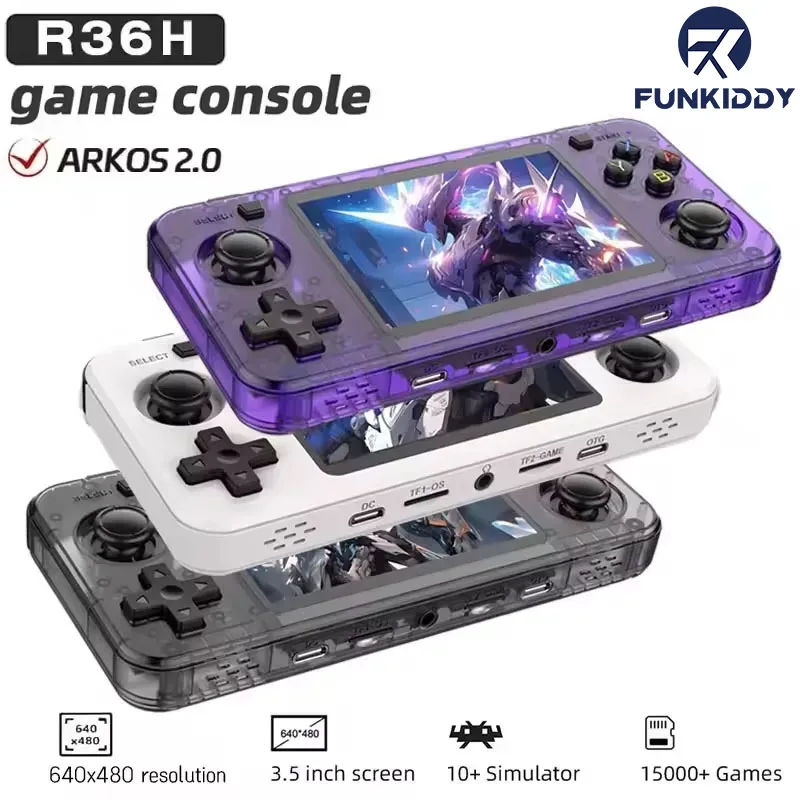 FUNKIDDY New R36H Retro Handhe - Retro Gaming Linux ulasan dan harga