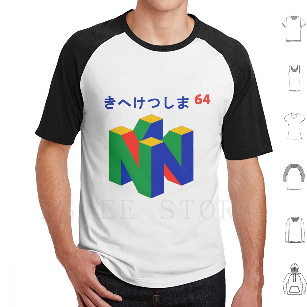Japanese 64 T Shirt Print Cott - Retro Gaming Games ulasan dan harga
