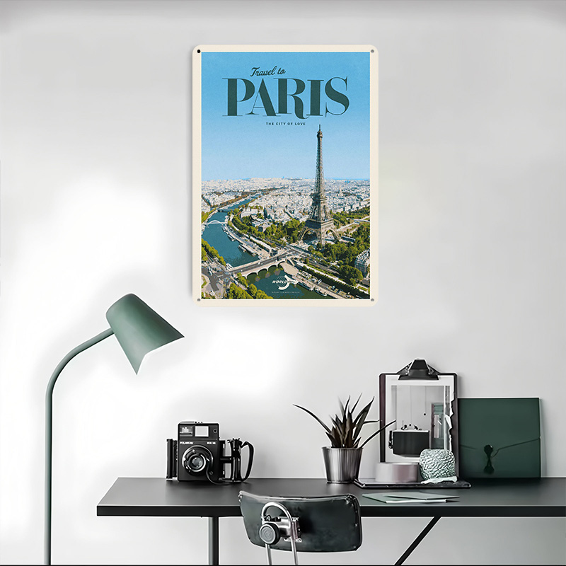 Travel to Paris Printed Poster - Retro Gaming Paris ulasan dan harga