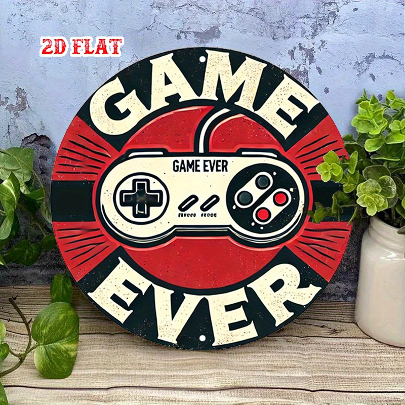 2D Flat 1pc Retro Gaming Round - Retro Gaming Games ulasan dan harga