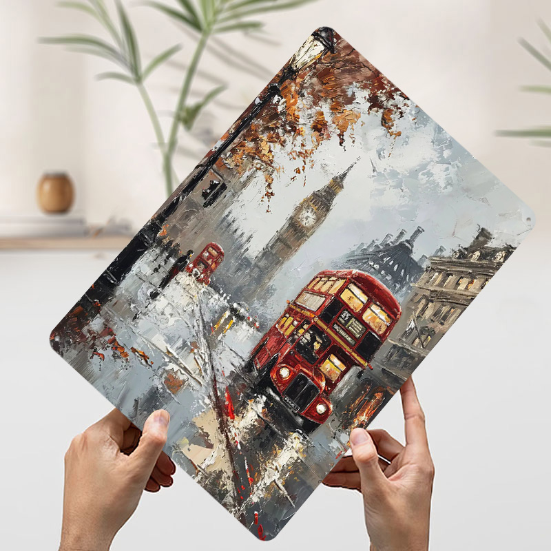 London Bus Charm Metal Poster  - Retro Gaming London ulasan dan harga