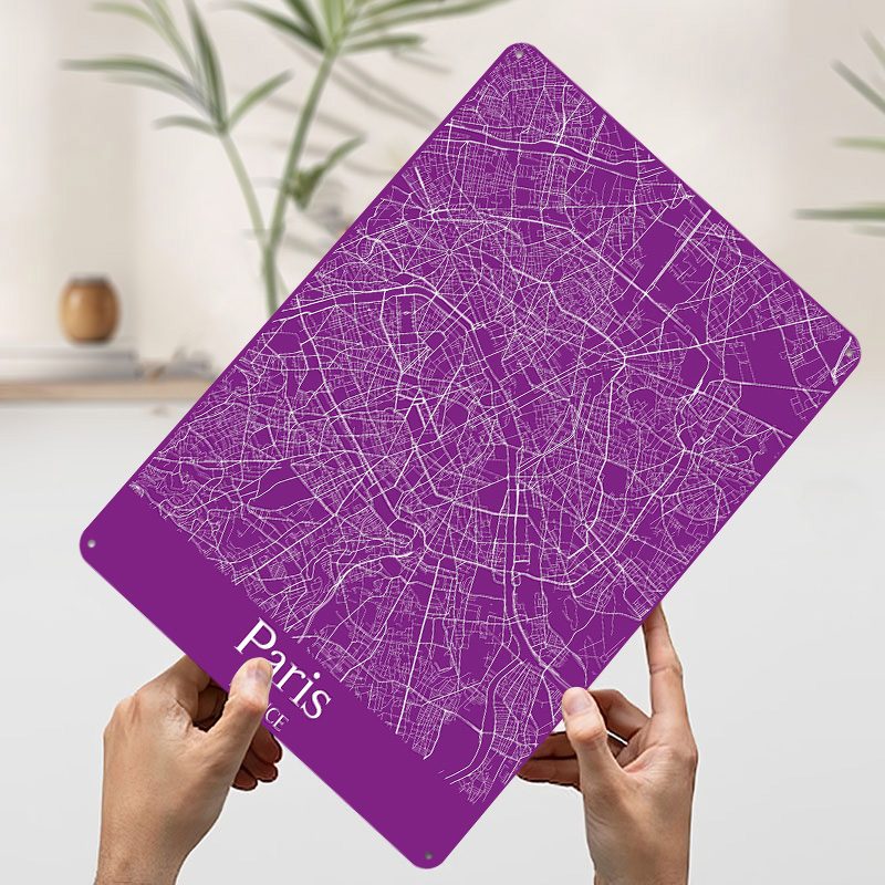 Paris City Map Printed Poster  - Retro Gaming Paris ulasan dan harga