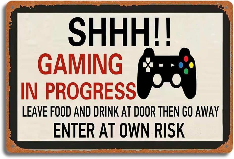 Retro Gaming Metal Tin Sign, S - Retro Gaming Games ulasan dan harga