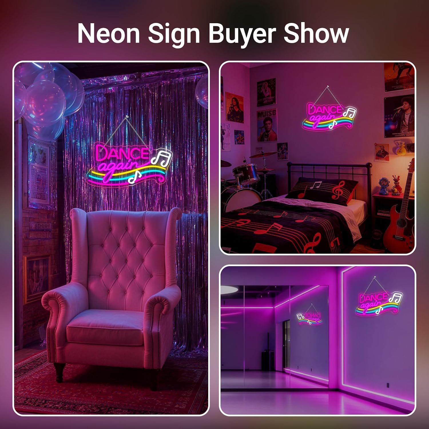 Dance Neon Sign USB Powered Ha - Retro Gaming Bar ulasan dan harga