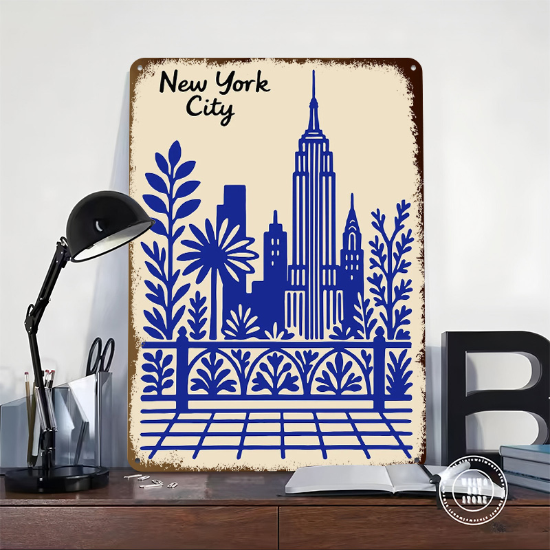 New York City Blue Poster Cust - Retro Gaming At ulasan dan harga