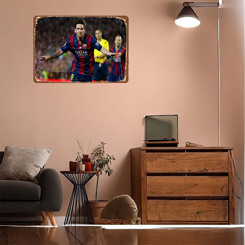 Lionel Messi Football Printed  - Retro Gaming At ulasan dan harga