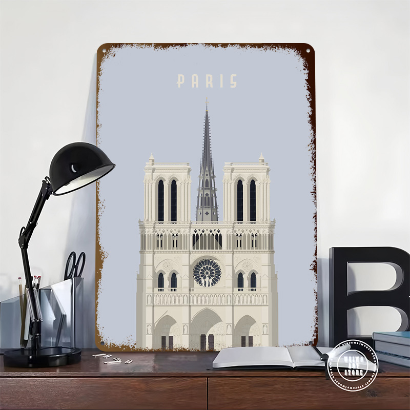 Paris Travel Tinplate Poster C - Retro Gaming Paris ulasan dan harga