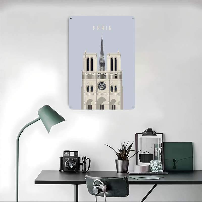 Paris Travel Tinplate Poster C - Retro Gaming Paris ulasan dan harga