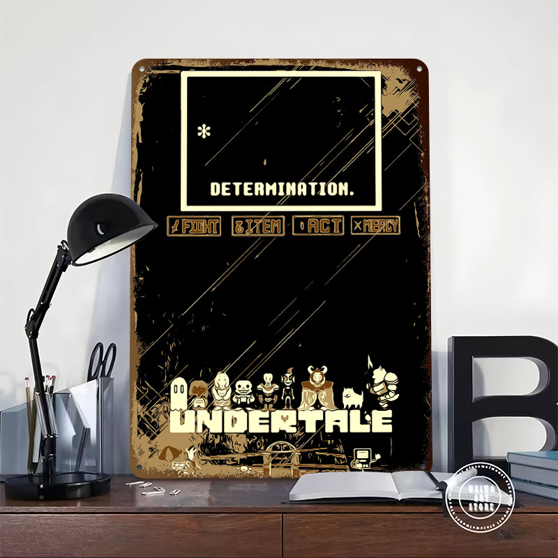 Undertale Metal Poster Custom  - Retro Gaming At ulasan dan harga