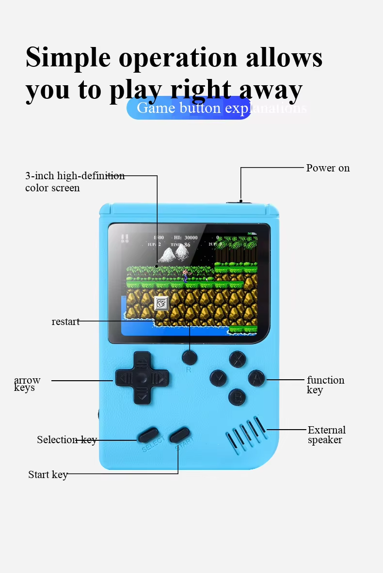 NEW 3 Inch Portable Retro Mini - Retro Gaming Qss ulasan dan harga