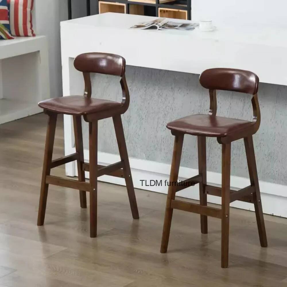 Bar American Wooden Bar Chair  - Retro Gaming Bar ulasan dan harga