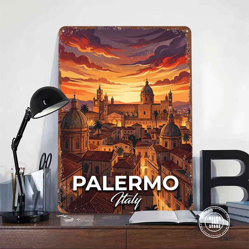 Palermo Italy Cityscape At Sun - Retro Gaming At ulasan dan harga