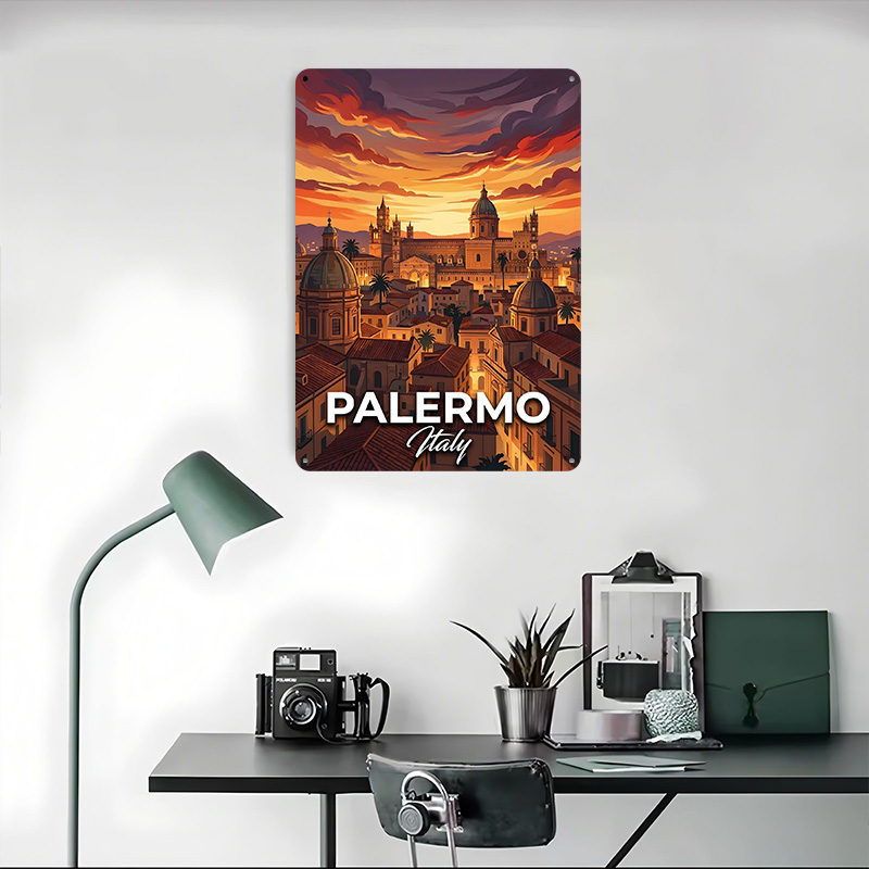 Palermo Italy Cityscape At Sun - Retro Gaming At ulasan dan harga