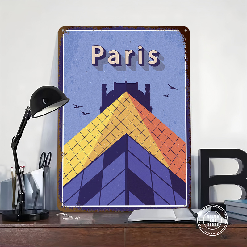 Travel to Paris Metal Poster C - Retro Gaming Paris ulasan dan harga