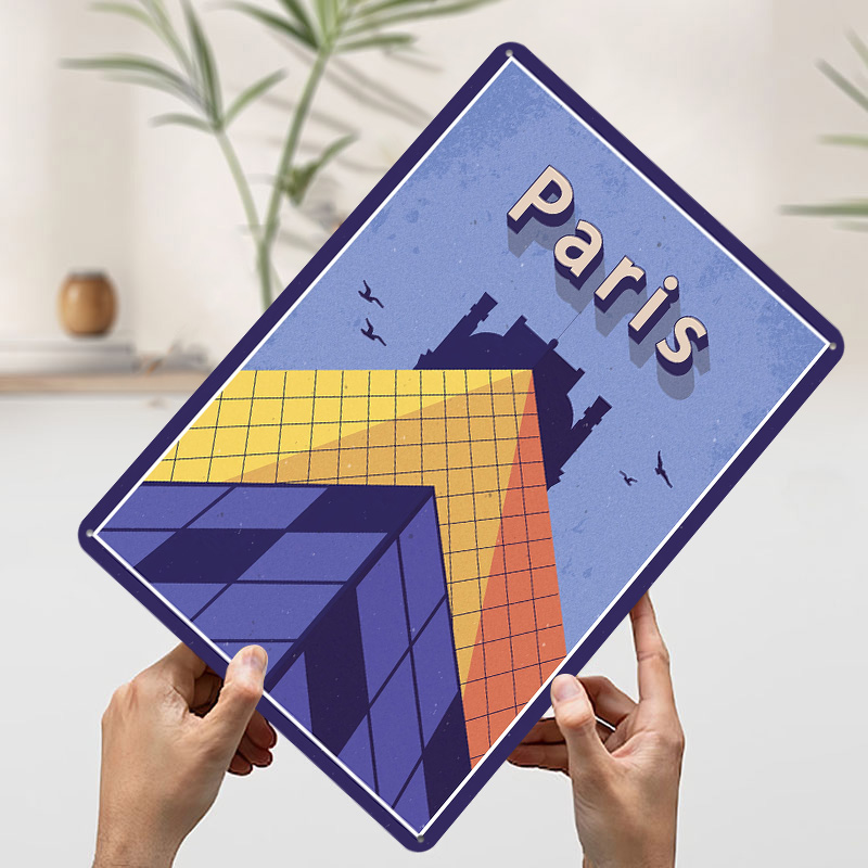Travel to Paris Metal Poster C - Retro Gaming Paris ulasan dan harga